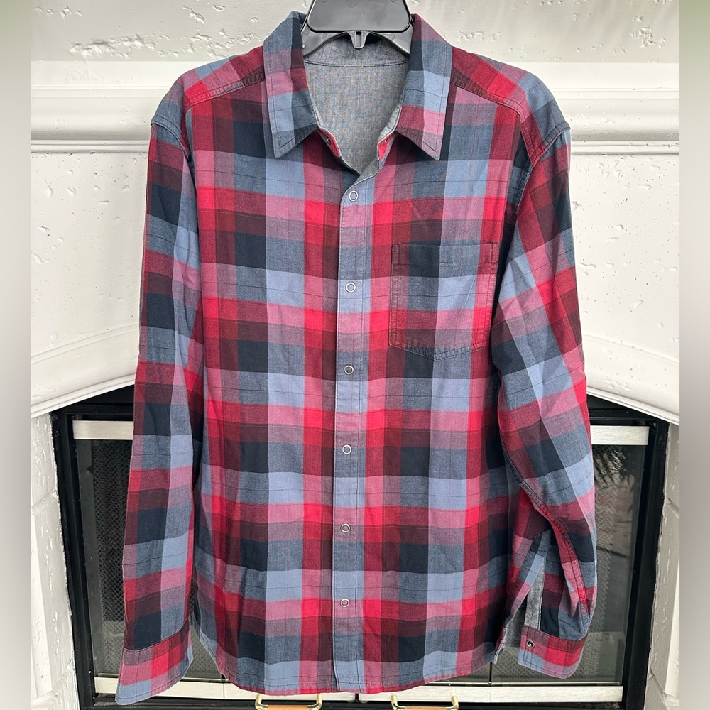 Mens Flannel Snap Button Up